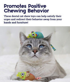 Alternative view of Catnip Chew Mice Dental Health Cat Toy - 2 in Pack