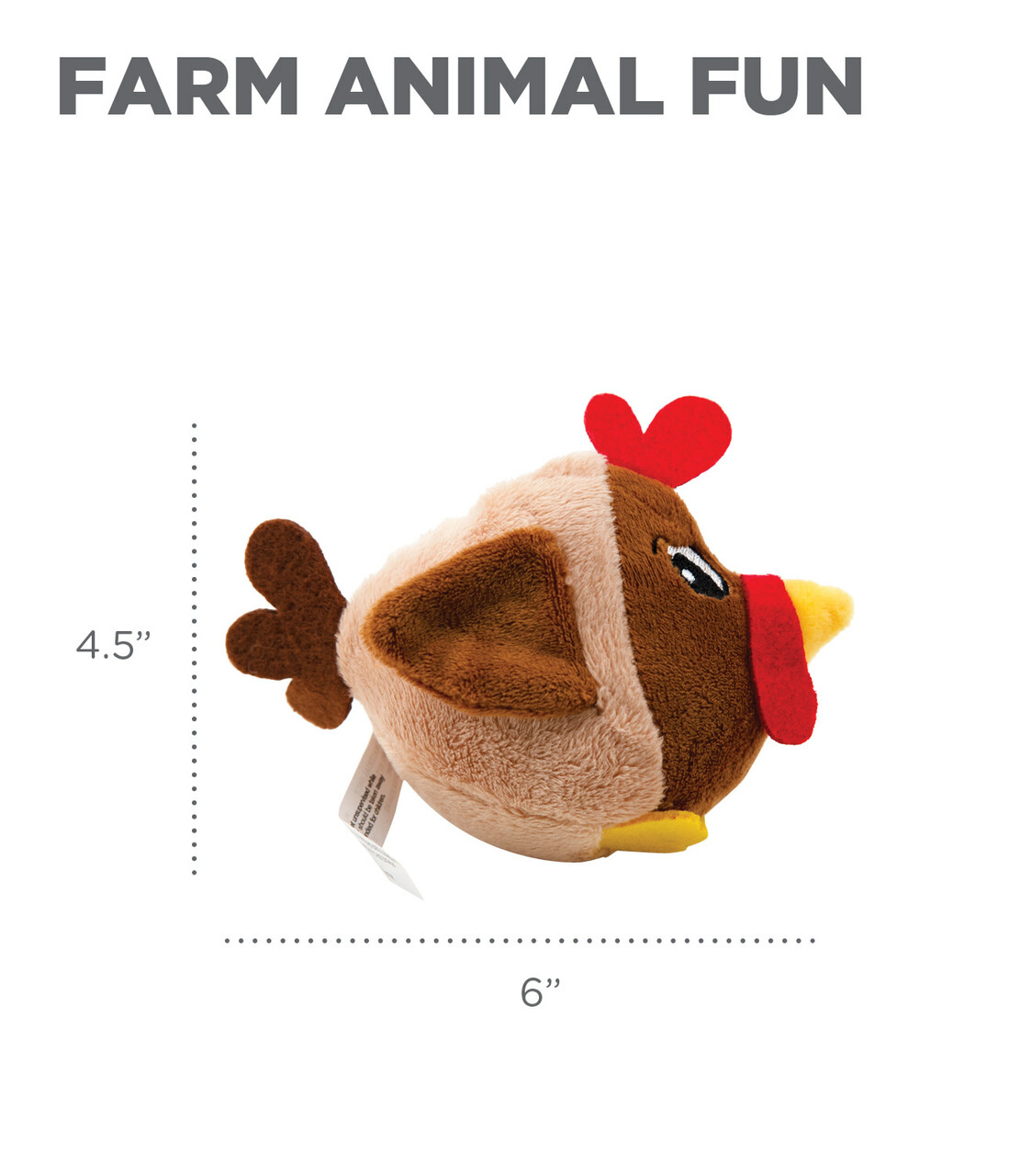 Fattiez Chicken Plush Squeaker Dog Toy Extra Small - Image 5