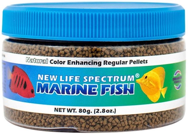 New Life Spectrum Marine Fish Food Regular Sinking Pellets 2.8 oz