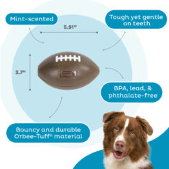 Alternative view of Orbee-Tuff Football Treat-Dispensing Dog Chew Toy By Outward Hound