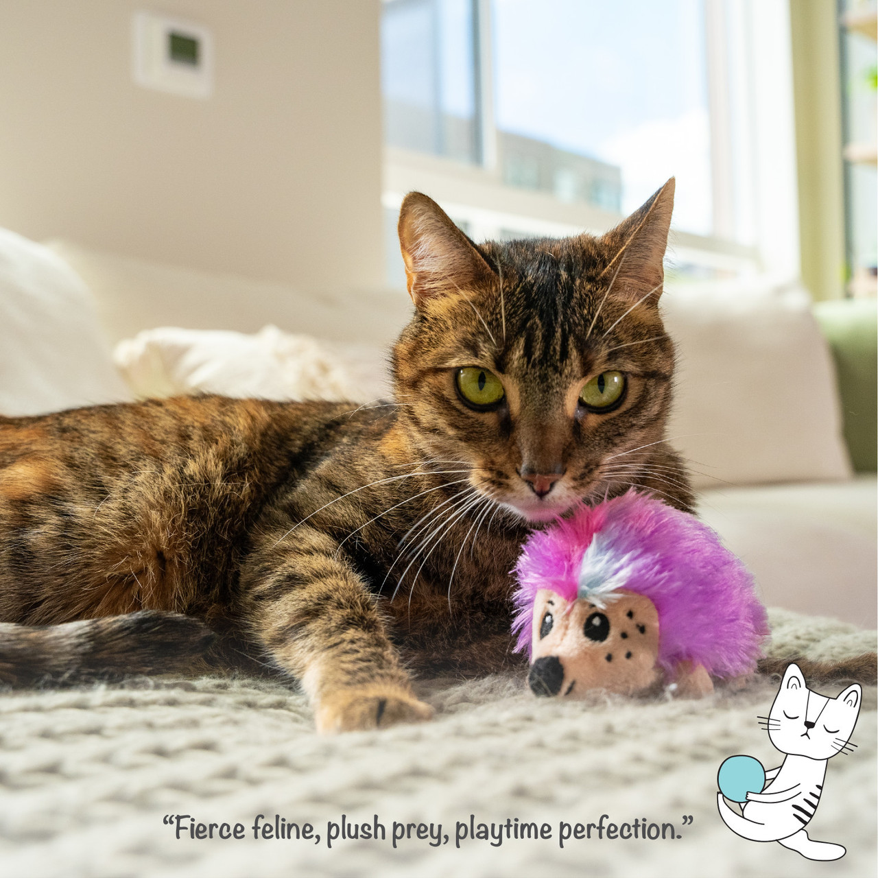Catnip Plushies Hedgehog Plush Cat Toy - Image 3